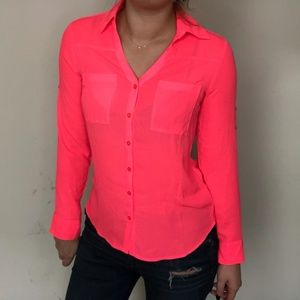 Express Hot Pink Portofino Shirt